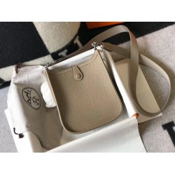 Hermes Evelyne III TPM Bag In Tourterelle Clemence Leather TDBS26660