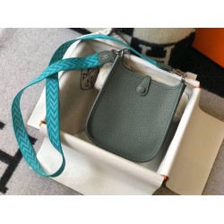 Hermes Evelyne III TPM Bag In Vert Amande Clemence Leather TDBS26661