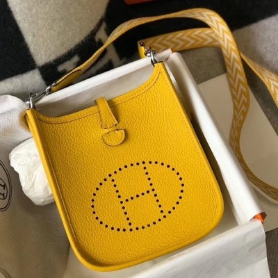 Hermes Evelyne III TPM Bag In Yellow Clemence Leather TDBS26665