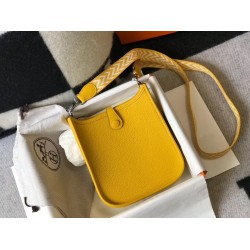 Hermes Evelyne III TPM Bag In Yellow Clemence Leather TDBS26665