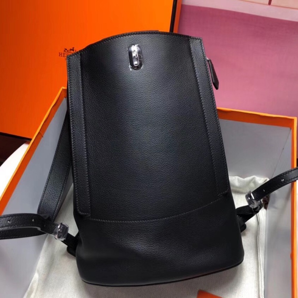 Hermes GR24 Backpack In Black Everycolor Calfskin TDBS25985