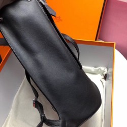 Hermes GR24 Backpack In Black Swift Calfskin TDBS25986