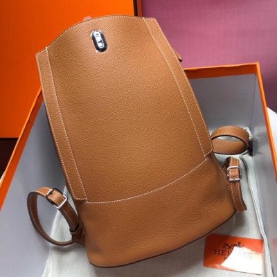 Hermes GR24 Backpack In Gold Everycolor Calfskin TDBS25988