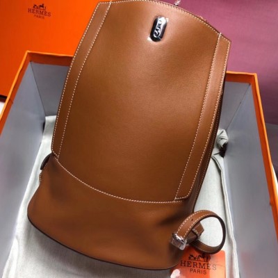 Hermes GR24 Backpack In Gold Swift Calfskin TDBS25989