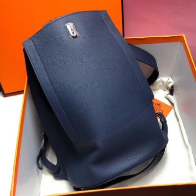 Hermes GR24 Backpack In Navy Everycolor Calfskin TDBS25990