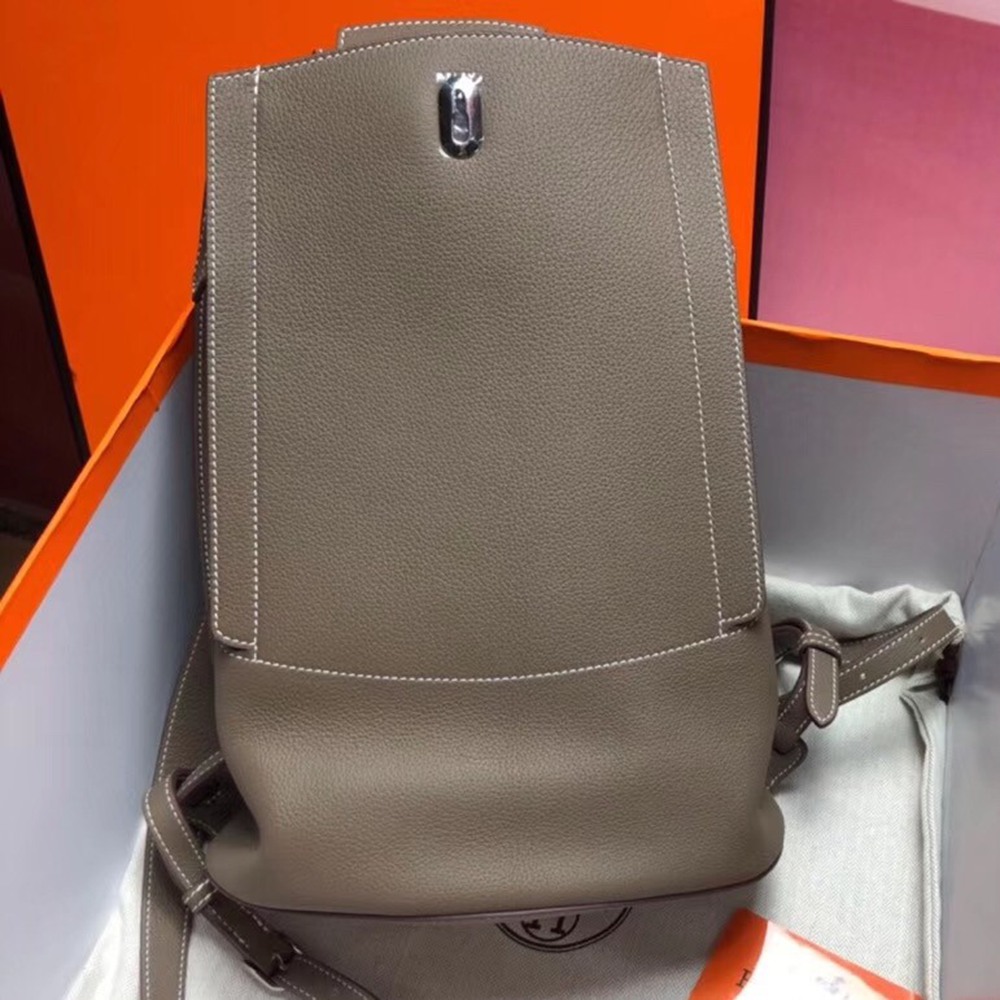 Hermes GR24 Backpack In Taupe Everycolor Calfskin TDBS25993