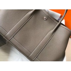 Hermes Garden Party 30 Bag In Taupe Clemence Leather TDBS26677