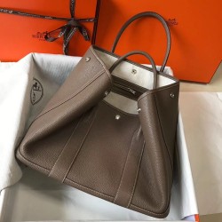 Hermes Garden Party 36 Bag In Taupe Clemence Leather TDBS26701