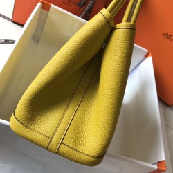 Hermes Garden Party 36 Bag In Yellow Clemence Leather TDBS26704