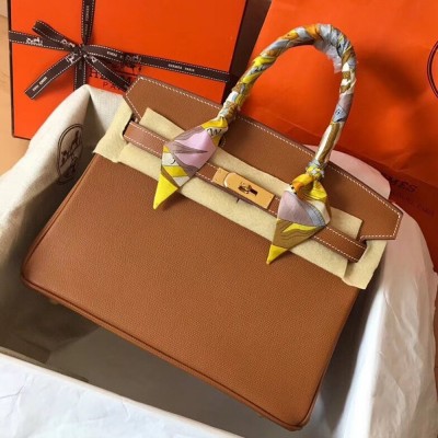 Hermes Gold Birkin 30cm Epsom Handmade Bag TDBS26236