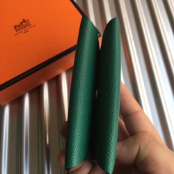 Hermes Green Epsom Calvi Card Holder TDBS26392