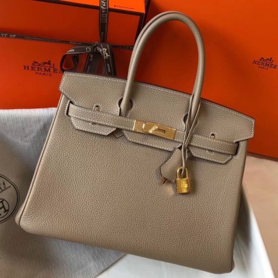 Hermes Grey Clemence Birkin 30cm Bag TDBS26240