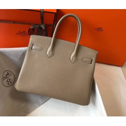 Hermes Grey Clemence Birkin 30cm Bag TDBS26240