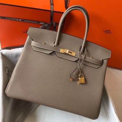 Hermes Grey Clemence Birkin 35cm Bag TDBS26241