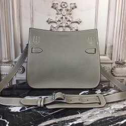 Hermes Grey Clemence Jypsiere 28cm Bag TDBS26423