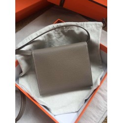 Hermes Grey Clic 16 Wallet With Strap TDBS27648