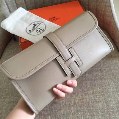 Hermes Grey Swift Jige Elan 29 Clutch TDBS26585