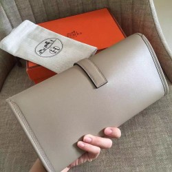 Hermes Grey Swift Jige Elan 29 Clutch TDBS26585