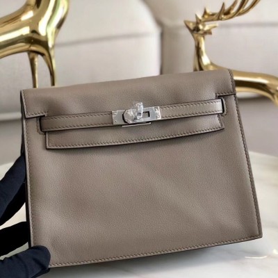 Hermes Grey Swift Kelly Danse Bag TDBS26883