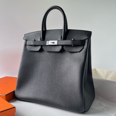 Hermes HAC Birkin 40 Handmade Bag in Black Clemence Leather  TDBS26243