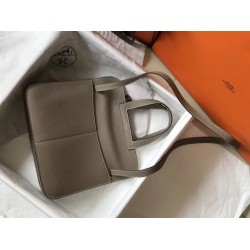 Hermes Halzan Bag In Grey Clemence Leather TDBS26428