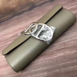 Hermes Handmade Egee Clutch In Khaki Swift Leather TDBS26591