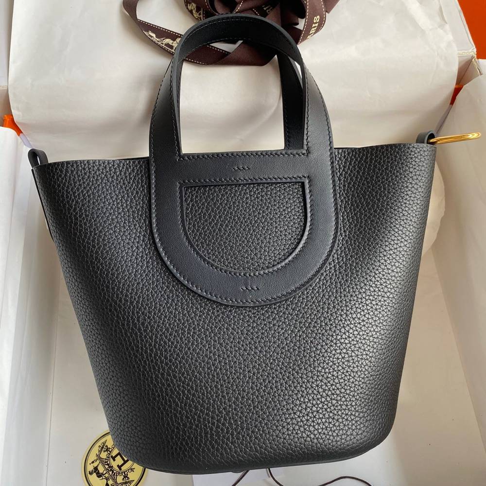 Hermes In The Loop 18 Handmade Bag in Black Clemence Leather TDBS27469