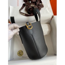 Hermes In The Loop 18 Handmade Bag in Black Clemence Leather TDBS27469