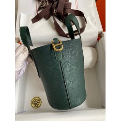 Hermes In The Loop 18 Handmade Bag in Vert Cypres Clemence Leather TDBS27480