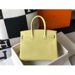 Hermes Jaune Poussin Clemence Birkin 30cm Bag TDBS26259