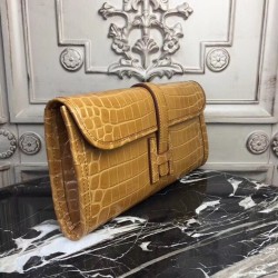 Hermes Jige Elan 29 Clutch In Camarel Crocodile Leather TDBS26597