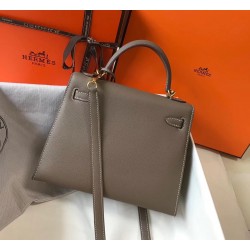 Hermes Kelly 25cm Sellier Bag In Taupe Epsom Leather TDBS26910