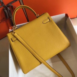 Hermes Kelly 28cm Retourne Bag In Soleil Clemence Leather TDBS26928