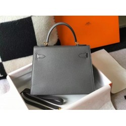 Hermes Kelly 28cm Sellier Bag In Ardoise Epsom Leather TDBS26929