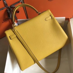 Hermes Kelly 32cm Retourne Bag In Soleil Clemence Leather TDBS26944