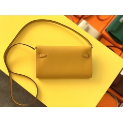 Hermes Kelly Classique To Go Wallet In Yellow Epsom Calfskin TDBS27785