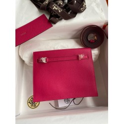 Hermes Kelly Danse II Bag In Rose Mexico Evercolor Calfskin TDBS26953