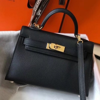 Hermes Kelly Mini II Bag In Black Epsom Leather TDBS26965