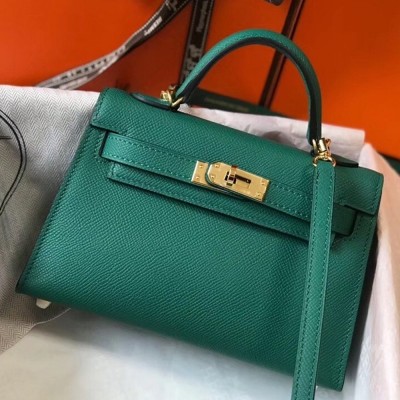 Hermes Kelly Mini II Bag In Malachite Epsom Leather TDBS26977