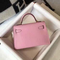 Hermes Kelly Mini II Bag In Mauve Sylvestre Epsom Leather TDBS26978