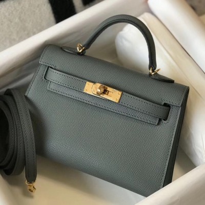 Hermes Kelly Mini II Bag In Vert Amande Epsom Leather TDBS26989