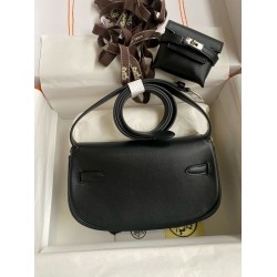 Hermes Kelly Moove Handmade Bag in Black Swift Calfskin  TDBS27062