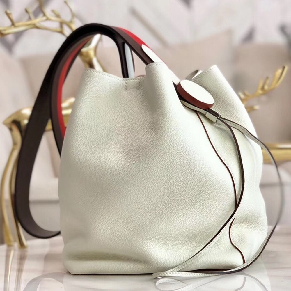 Hermes Licol 17cm Bag In White Evercolor Calfskin TDBS27347