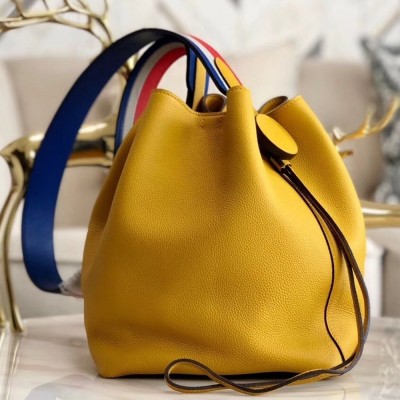 Hermes Licol 17cm Bag In Yellow Evercolor Calfskin TDBS27348