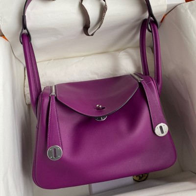 Hermes Lindy 26 Handmade Bag In Anemone Swift Calfskin  TDBS27372