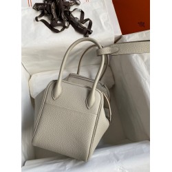 Hermes Lindy 26 Handmade Bag In Beton Clemence Leather TDBS27373