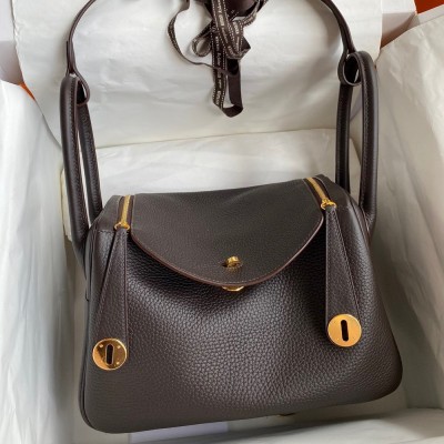 Hermes Lindy 26 Handmade Bag In Ebene Clemence Leather TDBS27384