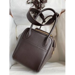 Hermes Lindy 26 Handmade Bag In Ebene Clemence Leather TDBS27384