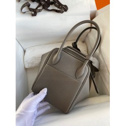 Hermes Lindy 26 Handmade Bag In Etain Clemence Leather TDBS27385