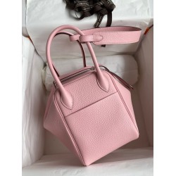 Hermes Lindy 26 Handmade Bag In Rose Sakura Clemence Leather TDBS27398